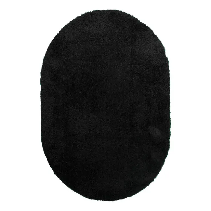 Shaggy Teppich Oval - Blaze Schwarz - 160x230cm