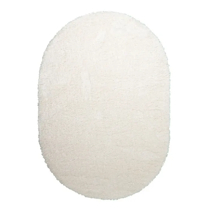 Shaggy Teppich Oval - Blaze Weiß - 160x230cm