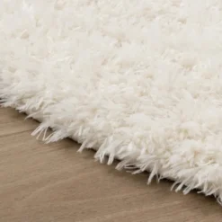 Shaggy Teppich Oval - Blaze Weiß - 160x230cm