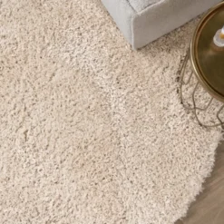 Shaggy Teppich Rund - Blaze Beige
