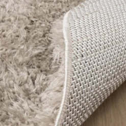 Shaggy Teppich Rund - Blaze Beige Grau