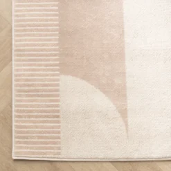 Skandinavischer Teppich - Aurora Shapes Beige