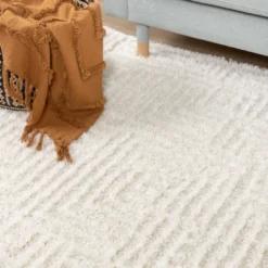 Skandinavischer Teppich - Lova Maze Creme