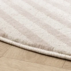 Skandinavischer Teppich Rund - Aurora Circles Beige