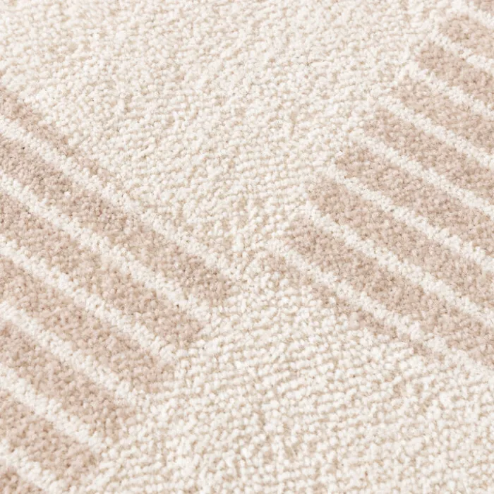 Skandinavischer Teppich Rund - Aurora Shapes Beige
