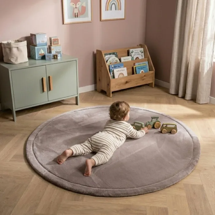 Spielmatte Rund - Jip Taupe