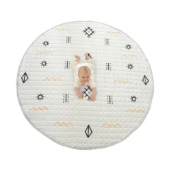 Spielteppich Baby Rund - Noa Aztec Creme- Ø 150cm