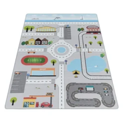 Spielteppich - Pleun Autobahn Grau