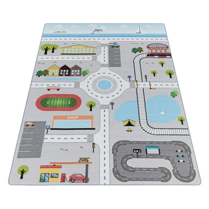 Spielteppich - Pleun Autobahn Grau