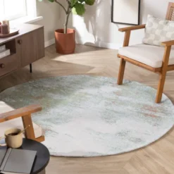 Teppich Abstrakt Rund - Candice Mint
