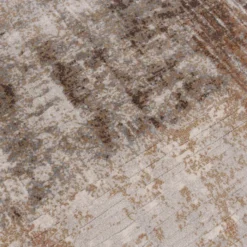 Teppich Abstrakt Rund - Xavier Scratch Taupe Rot