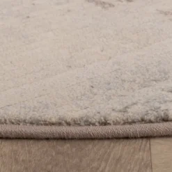 Teppich Abstrakt Rund - Xavier Scratch Taupe Grau
