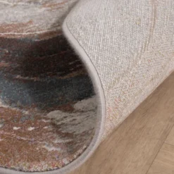 Teppich Abstrakt Rund - Xavier Wave Blau Rot