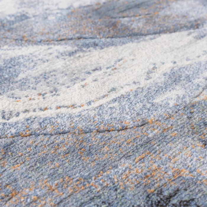 Teppich Abstrakt - Xavier Wave Blau Grau