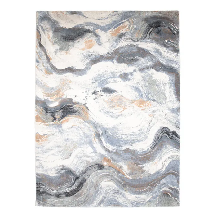 Teppich Abstrakt - Xavier Wave Blau Grau