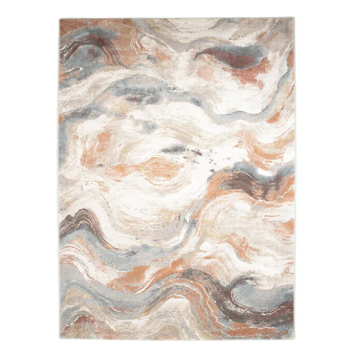 Teppich Abstrakt - Xavier Wave Blau Rot