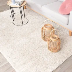 Teppich Hochflor - Lofty Creme Weiß