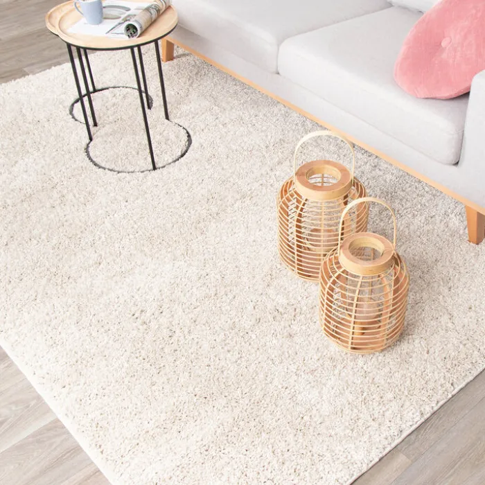 Teppich Hochflor - Lofty Creme Weiß