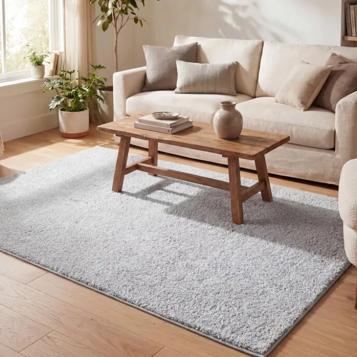 Teppich Hochflor - Lofty Hellgrau