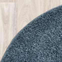 Teppich Hochflor Rund - Lofty Blau