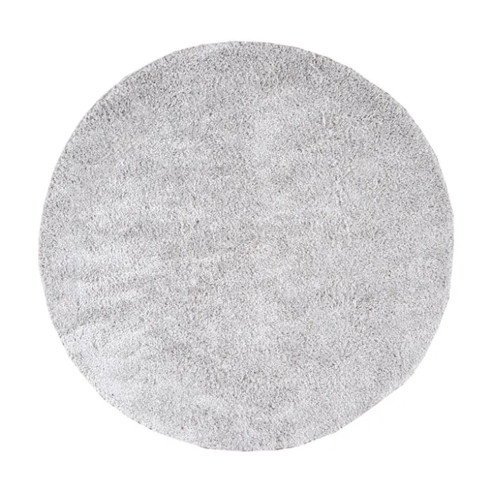 Teppich Hochflor Rund - Lofty Hellgrau