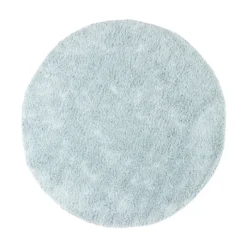 Teppich Hochflor Rund - Lofty Hellblau Türkis