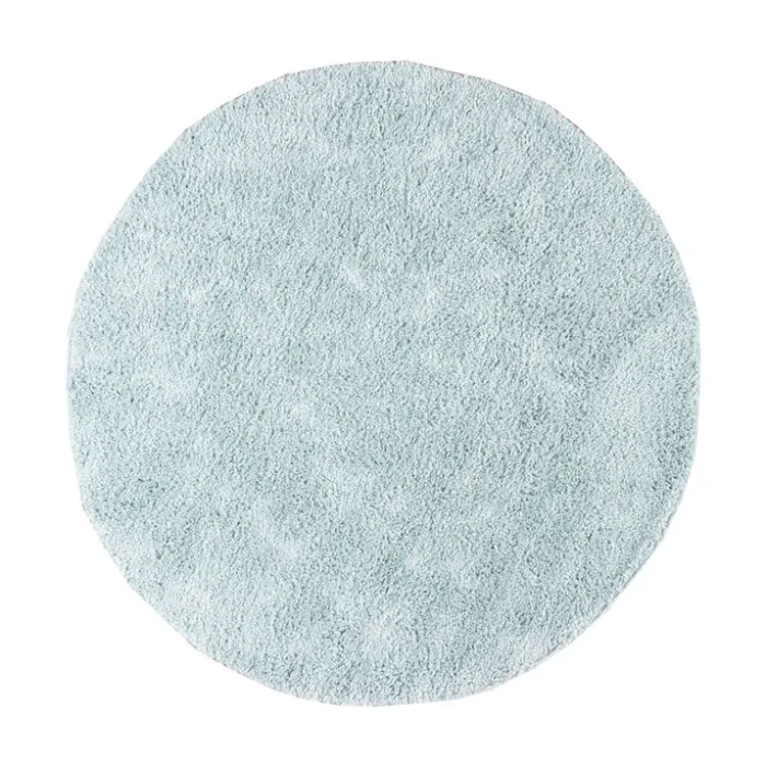 Teppich Hochflor Rund - Lofty Hellblau Türkis