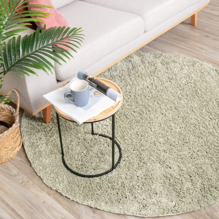 Teppich Hochflor Rund - Lofty Mint