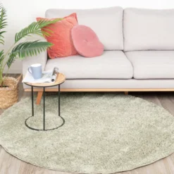 Teppich Hochflor Rund - Lofty Mint