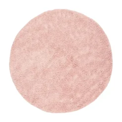 Teppich Hochflor Rund - Lofty Rosa