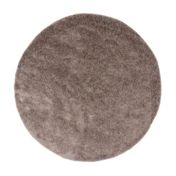 Teppich Hochflor Rund - Lofty Taupe