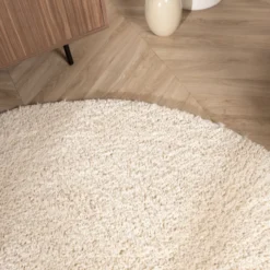 Teppich Hochflor Rund - Wish Creme