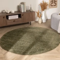 Teppich Hochflor Rund - Wish Grün