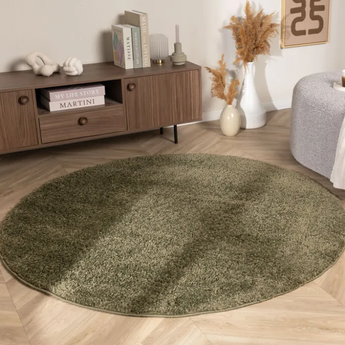 Teppich Hochflor Rund - Wish Grün