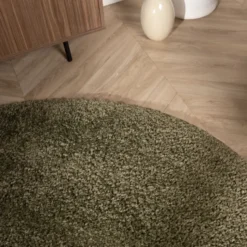 Teppich Hochflor Rund - Wish Grün