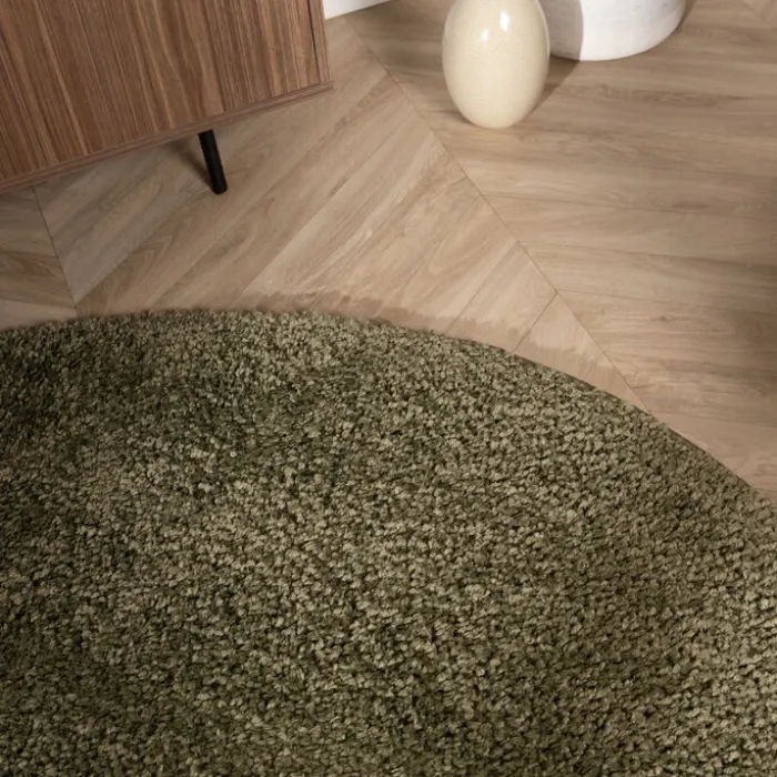 Teppich Hochflor Rund - Wish Grün