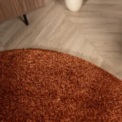 Teppich Hochflor Rund - Wish Terracotta