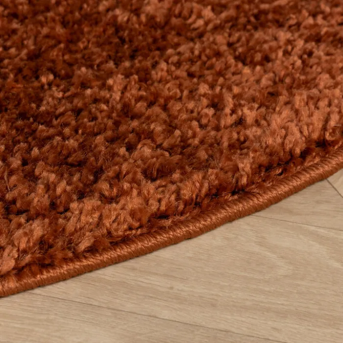 Teppich Hochflor Rund - Wish Terracotta