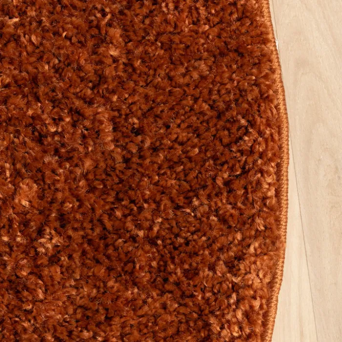 Teppich Hochflor Rund - Wish Terracotta