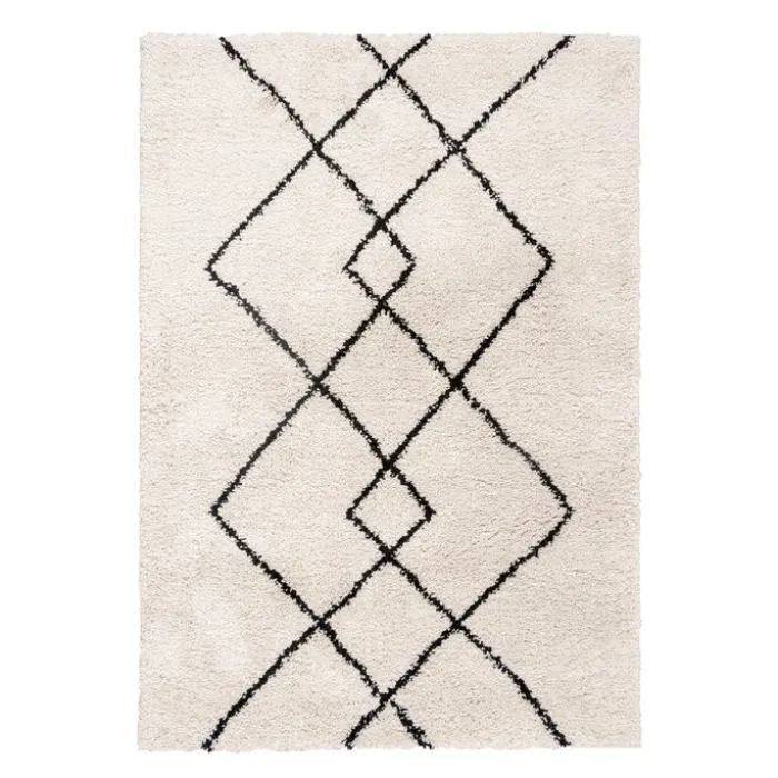Teppich Hochflor - Sensa Pair Creme Schwarz