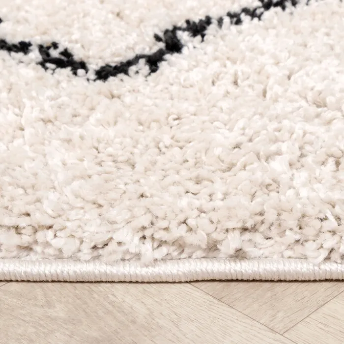 Teppich Hochflor - Sensa Pair Creme Schwarz