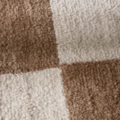 Teppich kariert - Blox beige weiß