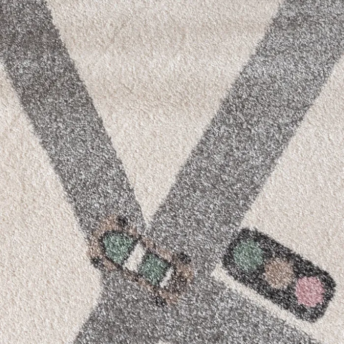 Teppich Kinderzimmer - Bowie Autobahn Creme
