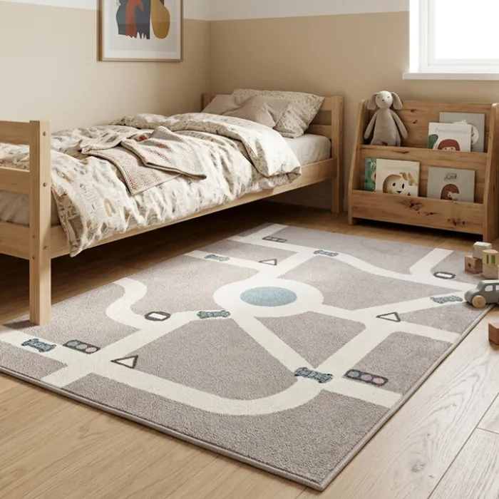 Teppich Kinderzimmer - Bowie Autobahn Taupe