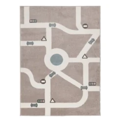 Teppich Kinderzimmer - Bowie Autobahn Taupe