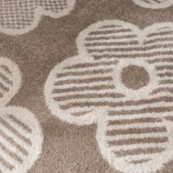 Teppich Kinderzimmer - Bowie Blume Taupe