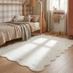 Teppich Kinderzimmer - Cloudy Dots Weiß