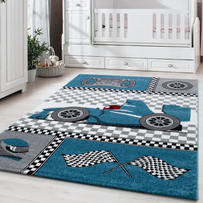 Teppich Kinderzimmer - MilaAuto Blau