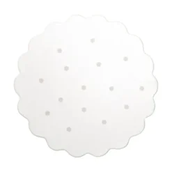 Teppich Kinderzimmer Rund - Cloudy Dots Weiß