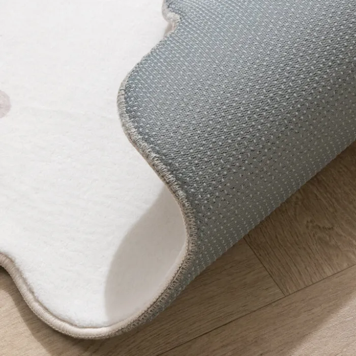 Teppich Kinderzimmer Rund - Cloudy Dots Weiß